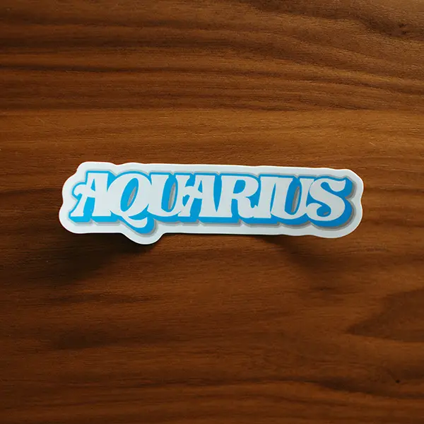Aquarius Zodiac Sign Premium Vinyl Sticker