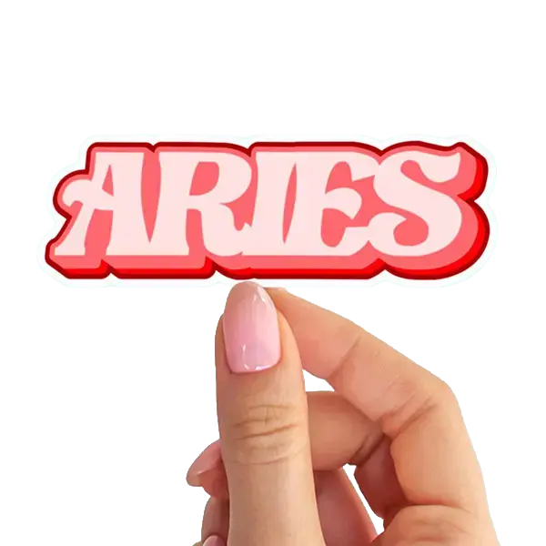 Aries Zodiac Sign Sticker