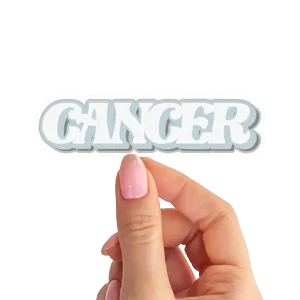 Cancer Zodiac Sign Sticker – Bold White Edition