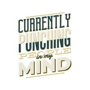 Currently Punching People In My Mind Sticker