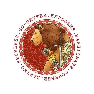 Gryffindor Round Sticker – For the Bold & Brave