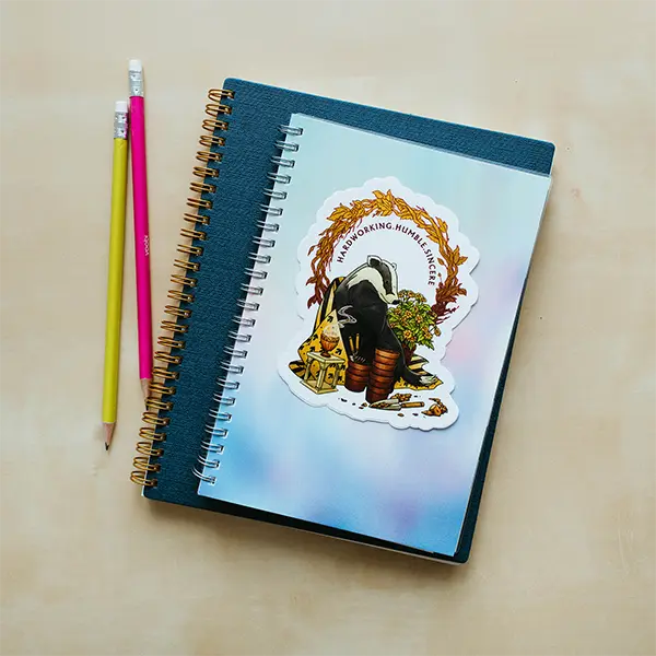 Huffle Puff Vibe Vinyl Sticker for Notebook