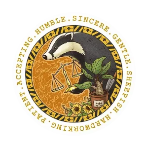 Hufflepuff Round Sticker – Small Circle, Big Heart