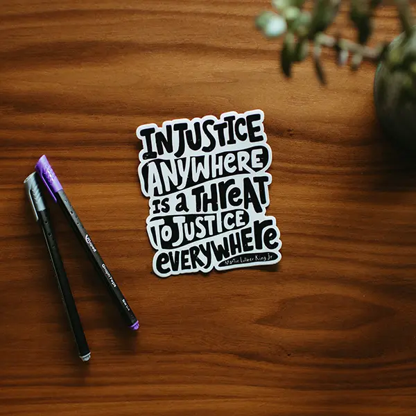 Injustice Anywhere Vinyl Sticker