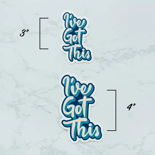 I’ve Got This Blue Sticker Sizes