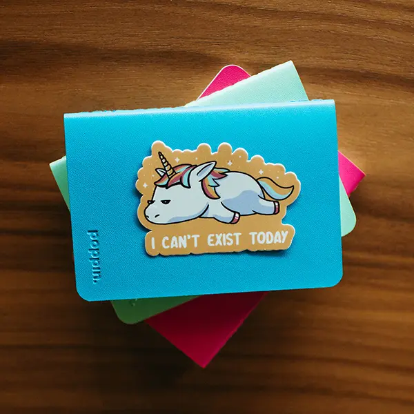 Lazy Unicorn Vinyl Sticker