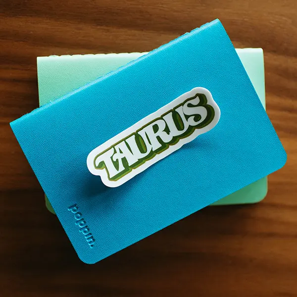 Taurus Zodiac Lettering Vinyl Sticker