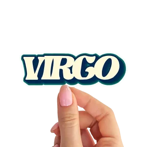 Virgo Zodiac Sticker with a Bold Retro Astro Vibe