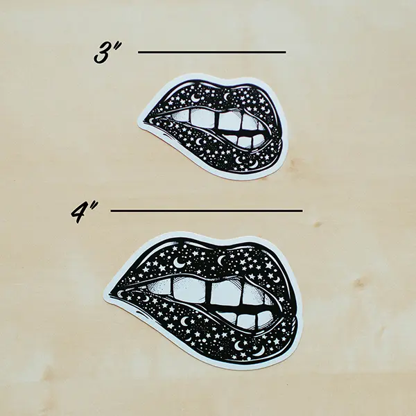 Black Lips Vinyl Sticker