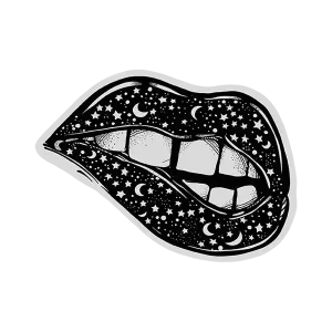 Biting Lips Black – Stick it. Smirk it. Own it.