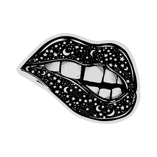 Biting Lips Black – Stick it. Smirk it. Own it.