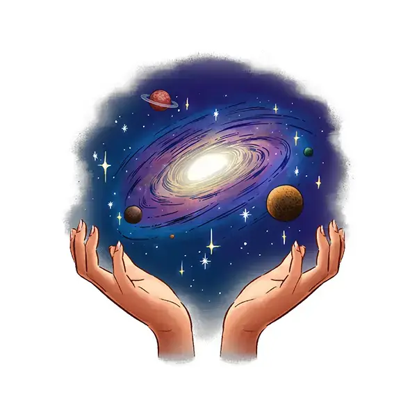 Galaxy Sticker – The Universe Is in Your Hands