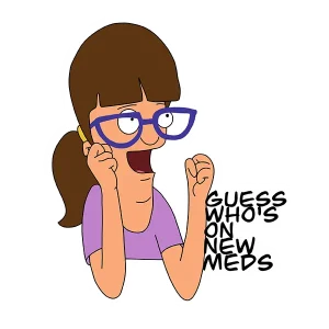 Gayle “Guess Who’s on New Meds” Funny Vinyl Sticker