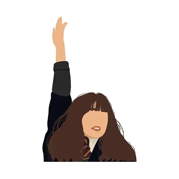 Hermione Granger Raising Hand Sticker