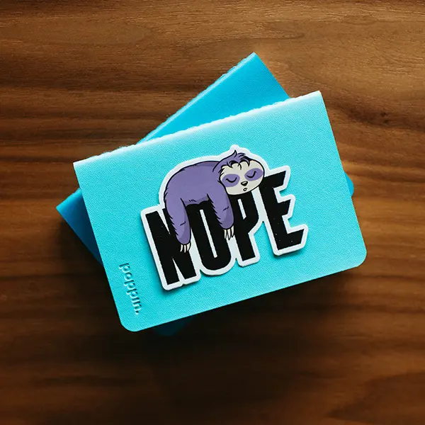 Nope Sloth Mood Vinyl Sticker