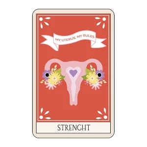 Floral Uterus Strength Sticker | My Uterus My Rules Decal