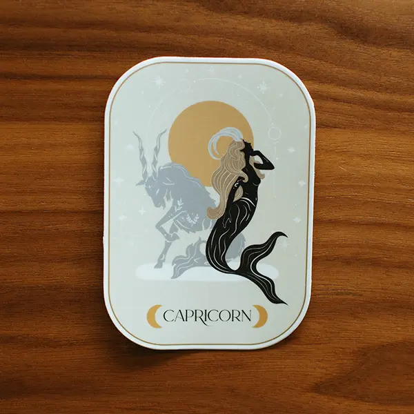 Capricorn Goddess Zodiac Vinyl Sticker