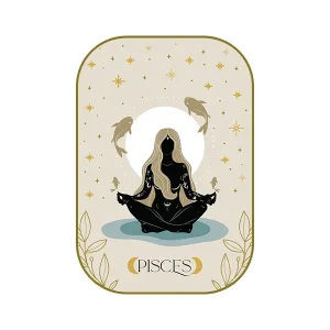 Mystic Pisces Zodiac Sticker in Dreamy Celestial Design