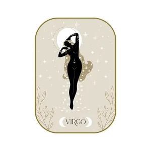 Celestial Virgo Muse Sticker – Elegant Silhouette Zodiac Art