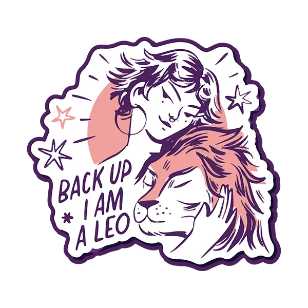 Back Up I'm a Leo Zodiac Vinyl Stickers
