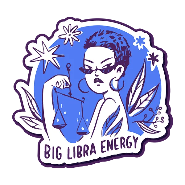 Big Libra Energy Sticker