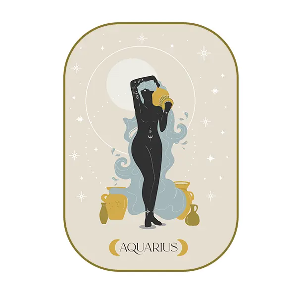 Mystic Aquarius Zodiac Sticker