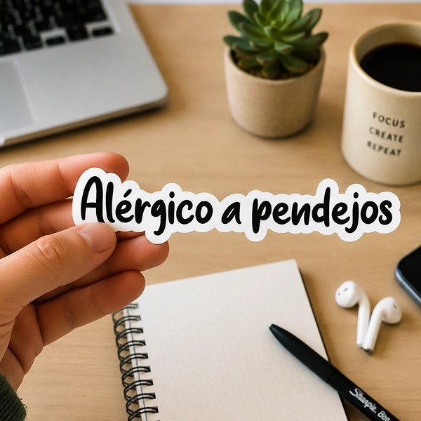 Alergico a Pendejos Vinyl Sticker