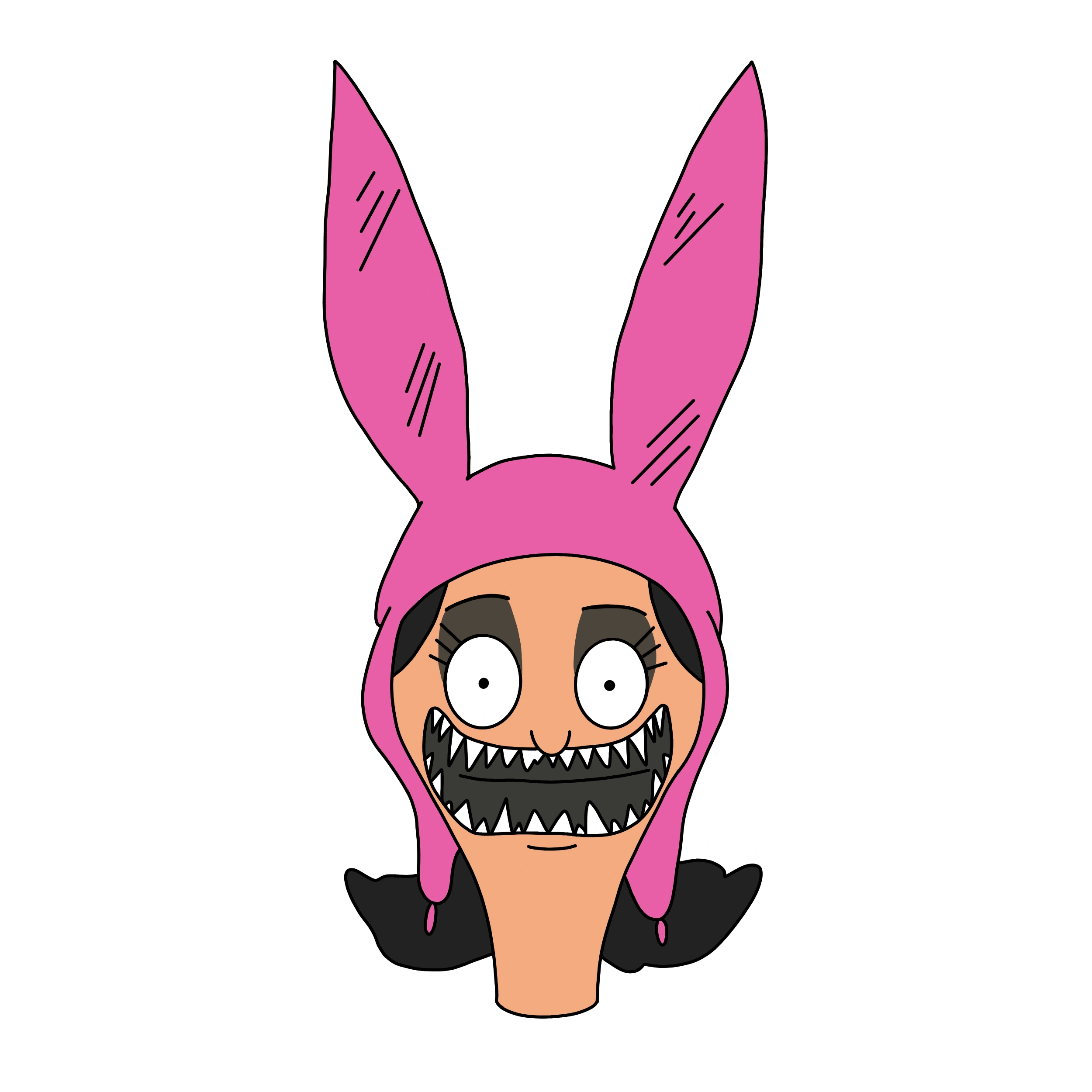 Louise Belcher funny vinyl sticker for laptop