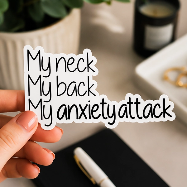 My Neck My Back My Anxiety Attack Vinyl Stickers