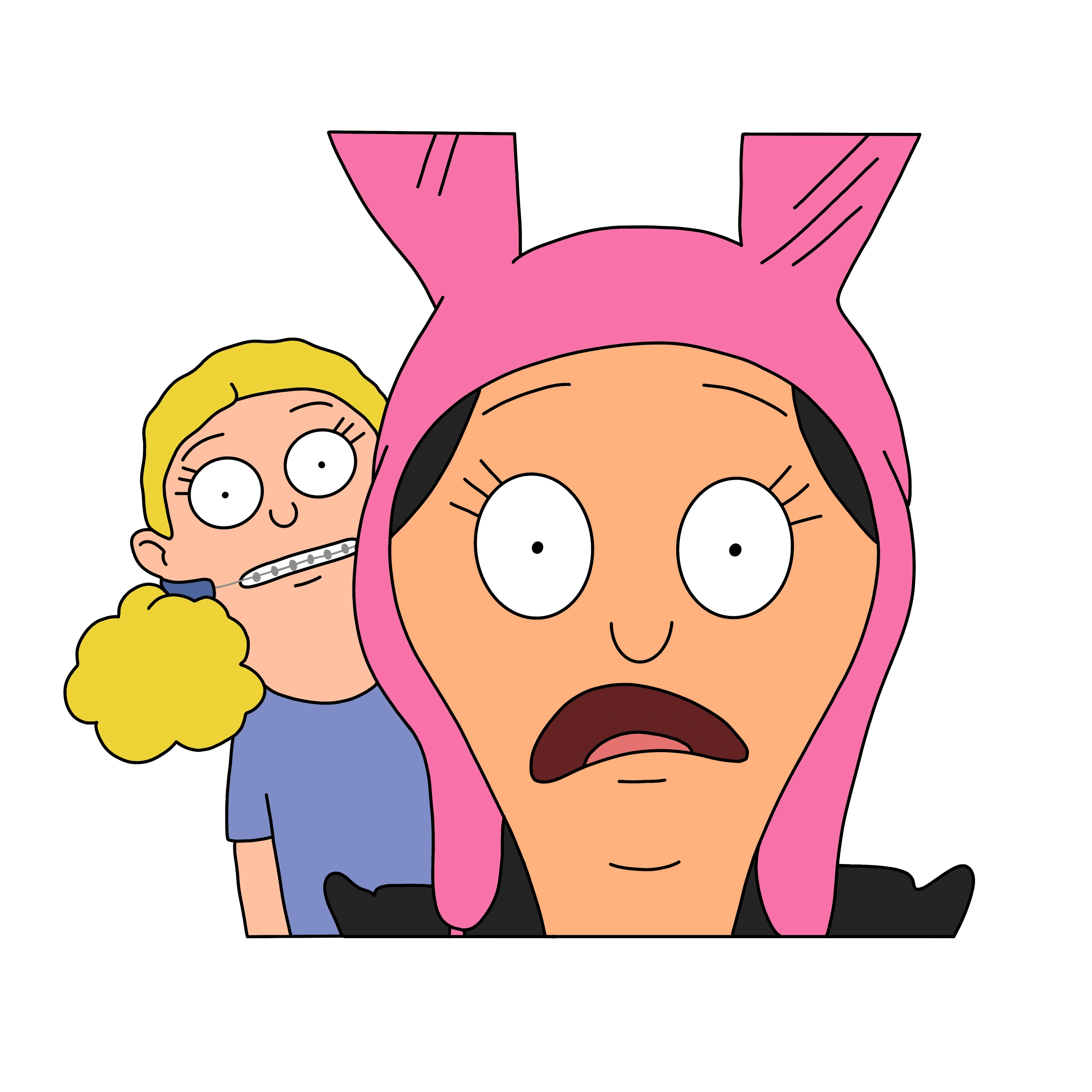 Louise and Millie Bob’s Burgers vinyl sticker